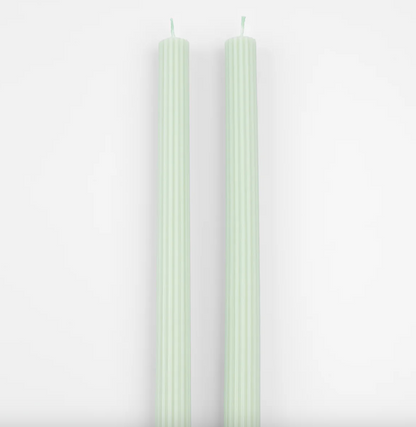 Meri Meri Sea Foam Green Table Candles (x 2)