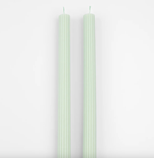 Meri Meri Sea Foam Green Table Candles (x 2)