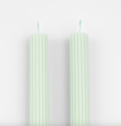 Meri Meri Sea Foam Green Table Candles (x 2)