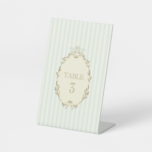 Ladurée Personalised Table Number Pedestal Sign