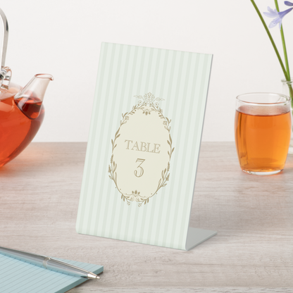 Ladurée Personalised Table Number Pedestal Sign