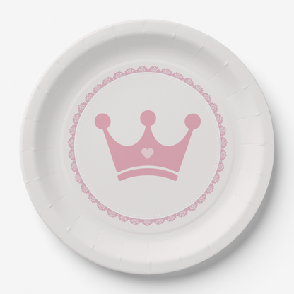 Pink Crown Princess Plate Design (DIGITAL DOWNLOAD)