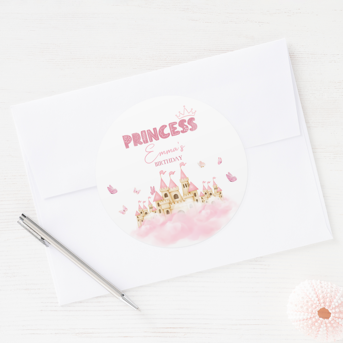 Pink Princess Castle Sticker Design (DIGITAL DOWNLOAD)