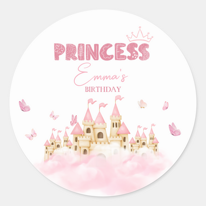 Pink Princess Castle Sticker Design (DIGITAL DOWNLOAD)